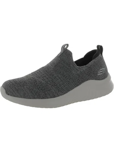 Skechers Mirkon Mens Knit Machine Washable Sneakers In Grey
