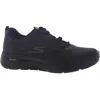 Skechers Moon Shadows Womens Comfort Lace Up Running Shoes In Black