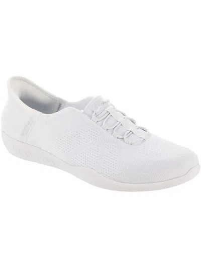Skechers Newbury Womens Comfort Insole Manmade Slip-on Sneakers In White