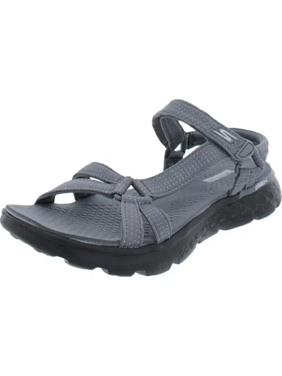 Skechers On-the-go 400 Radiance Womens Ankle Strap Adjustable Sport Sandals In Grey