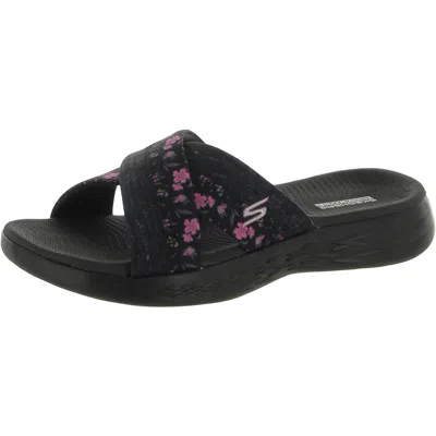 Skechers On The Go 600-blooms Womens Slip On Outdoors Slide Sandals In Multi