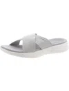 SKECHERS ON-THE-GO 600 ENCHANTED WOMENS METALLIC SLIP ON SLIDE SANDALS
