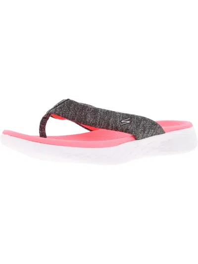 Skechers On-the-go 600-preferred Womens Slip On Comfort Flip-flops In Pink