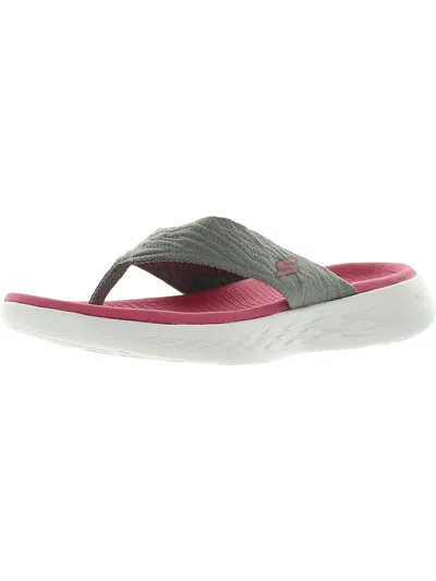 Skechers On The Go 600-sunny Womens Knit Casual Flip-flops In Multi