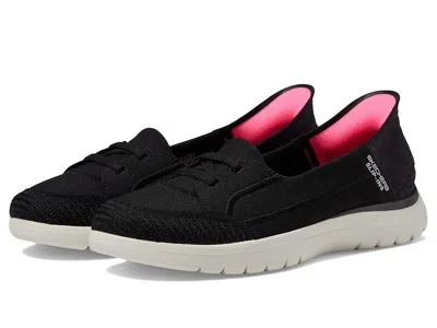 Skechers On-the-go Flex - Top Notch Hands Free Slip-ins In Black