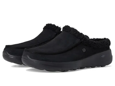 Skechers On-the-go Joy Suede Moc Toe Slipper In Black