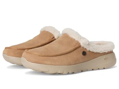 Skechers On-the-go Joy Suede Moc Toe Slipper In Brown