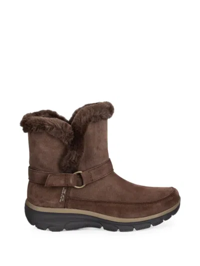 Skechers Panelled Boots In Brown