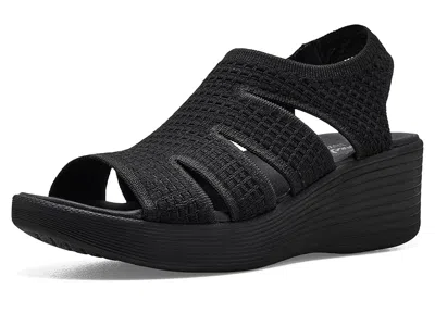 Skechers Parallel Lite Dreammaker Wedge Sandal In Black
