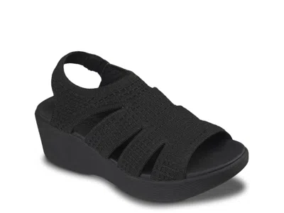 Skechers Parallel Lite Dreammaker Wedge Sandal In Black