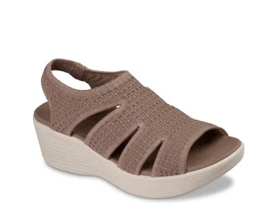 Skechers Parallel Lite Dreammaker Wedge Sandal In Brown