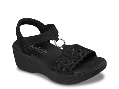 Skechers Parallel Lite Queen B 2.0 Wedge Sandal In Black