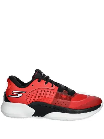 Skechers Perforated-detail Sneakers In Red