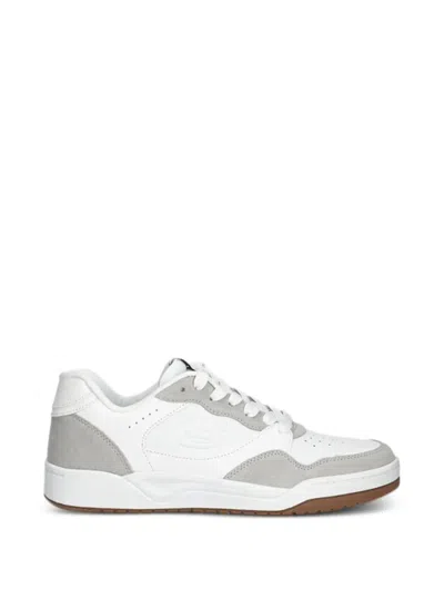 Skechers Perforated Panelled Sneakers In White