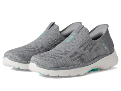 Skechers Performance Go Walk 6 Fabulous View Hands Free Slip-ins In Gray