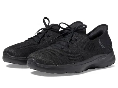Skechers Performance Go Walk 6 Lovely Day Hands Free Slip-ins In Black