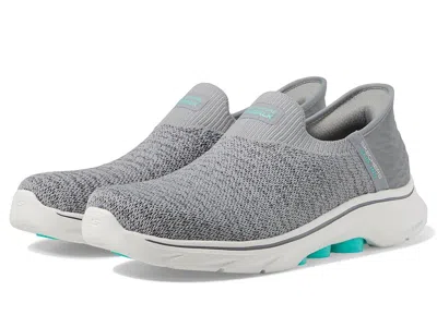 Skechers Performance Go Walk 7 Springtime Hands Free Slip-ins In Gray