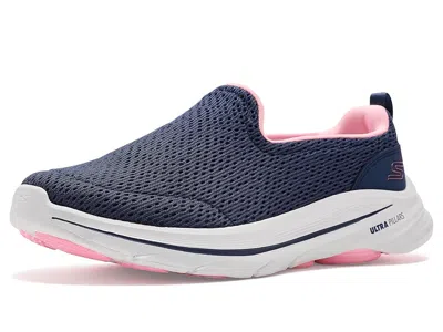 Skechers Performance Go Walk 8 Julietta Women's Walking Shoes Navy/pink: 10.5 B - Medium In Blue
