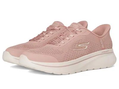 Skechers Performance Go Walk Arch Fit N-joy Ria Hands Free Slip-ins In Purple