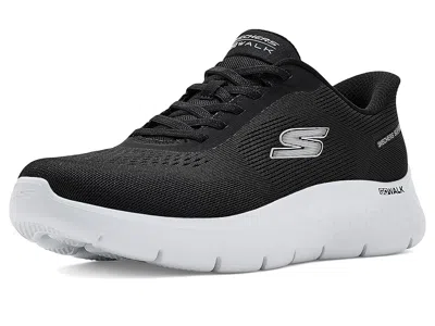 Skechers Performance Go Walk Flex Azriel Hands Free Slip-ins Women's Walking Shoes Black/white: 8 B - Medium In Animal Print