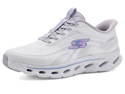 Skechers Performance Go Walk Glide Step 2.0 Maria Hands Free Slip-ins Women's Walking Shoes White/lavender: 10 B - Medium In Gray
