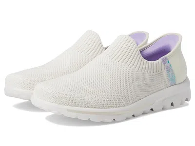 Skechers Performance Go Walk Travel Tahiti Sunset Hands Free Slip-ins In White