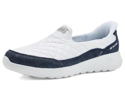 Skechers Performance Slip-ins: Go Walk Joy Cozy Easy Women's Walking Shoes White/navy: 6 B - Medium In Blue