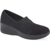 Skechers Pier Lite Wedge Slip-on Sneaker In Black