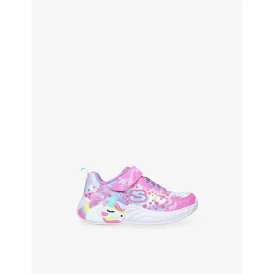 SKECHERS KIDS' UNICORN DREAMS WOVEN TRAINERS