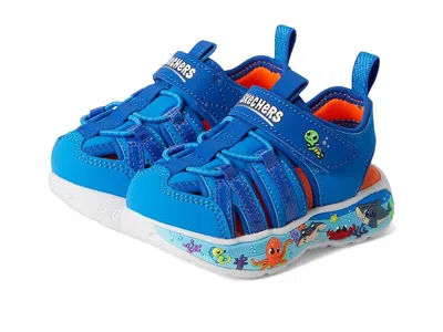 Skechers Kids' Play Scene Splash 407041n (toddler) Boys Shoes Light Blue : 10 Toddler M, Textile