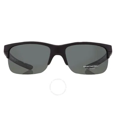 Skechers Polarized Green Sport Men's Sunglasses Se5147 02r 62 In Black