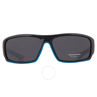 Skechers Polarized Smoke Men's Sunglasses Se5150 02d 64 In Black