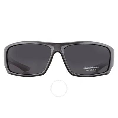 Skechers Polarized Smoke Men's Sunglasses Se5150 20d 64 In Gray