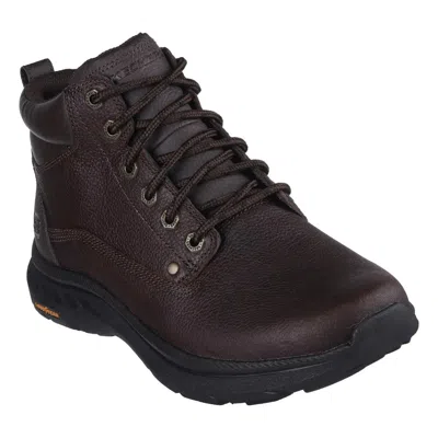 Skechers Pollard Lanser 205308-rdbr Boots Men's Brown Leather Ankle Acad551