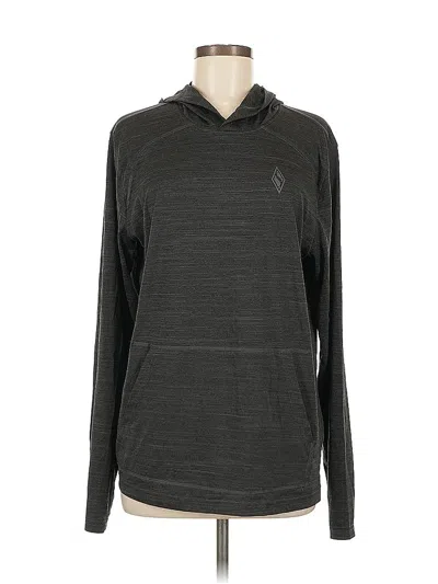 Pre-owned Skechers Pullover Hoodie In Black