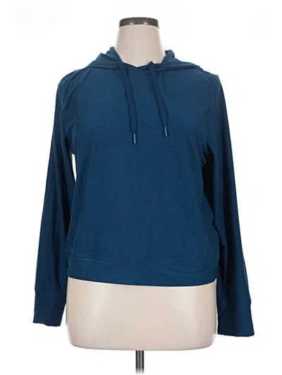 Pre-owned Skechers Pullover Hoodie In Blue