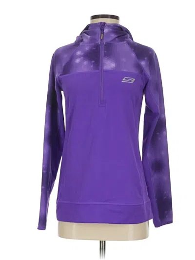Pre-owned Skechers Pullover Hoodie In Purple