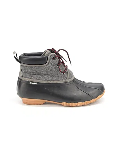 Pre-owned Skechers Rain Boots In Black
