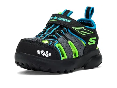 Skechers Kids' Razor Splash - Raptor Quest 402284n (toddler) Boy's Shoes Black/lime : 6 Toddler M, Synthetic