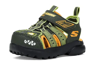Skechers Kids' Razor Splash - Raptor Quest 402284n (toddler) Boy's Shoes Olive : 5 Toddler M, Synthetic In Green