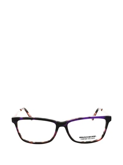 Skechers Rectangle-frame Glasses In Brown