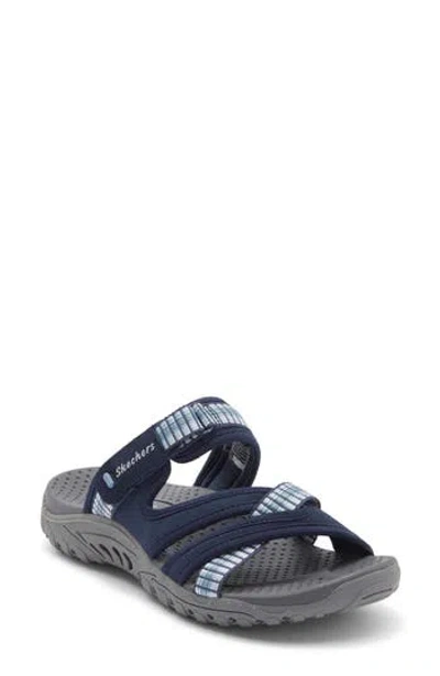 Skechers Reggae Color Slide Sandal In Navy
