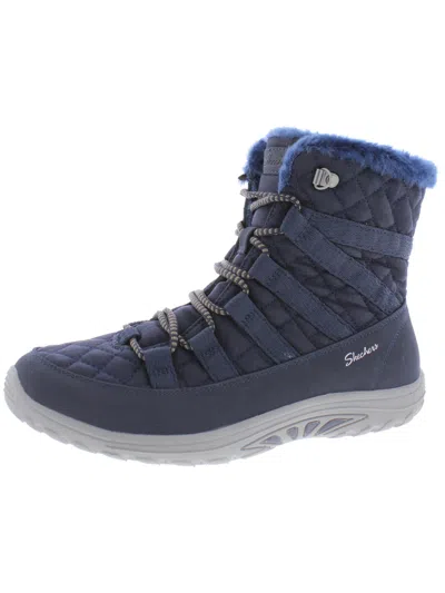 Skechers Reggae Fest Moro Rock Womens Winter Mid Calf Winter Boots In Navy