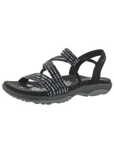 Skechers Reggae Stretch Appeal Womens Strappy Comfort Slingback Sandals In Black