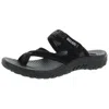 Skechers Reggage-trailway Womens Leather Embroidered Sport Sandals In Black