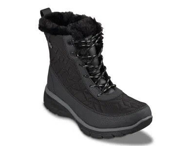 Skechers Relaxed Fit Easy Going Frostine Waterproof Snow Boot In Animal Print