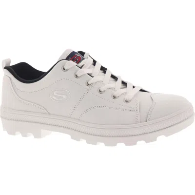 Skechers Roadies-true Roots Womens Memory Foam Canvas Sneakers In White