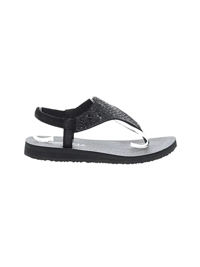 Pre-owned Skechers Sandals In Black