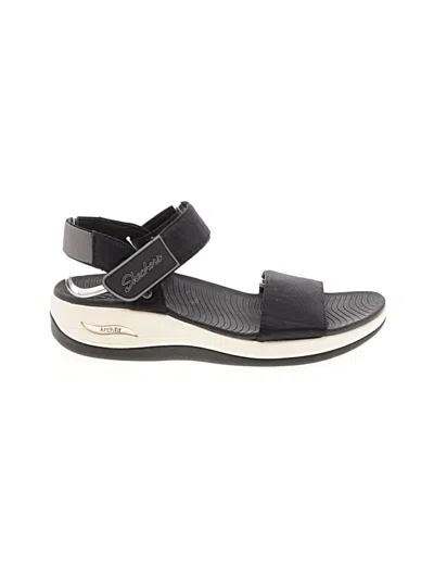 Pre-owned Skechers Sandals In Black