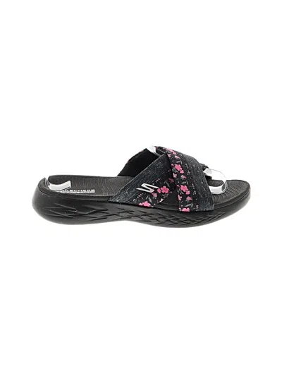 Pre-owned Skechers Sandals In Black